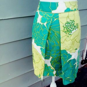 Anne Taylor silk blend plead skirt